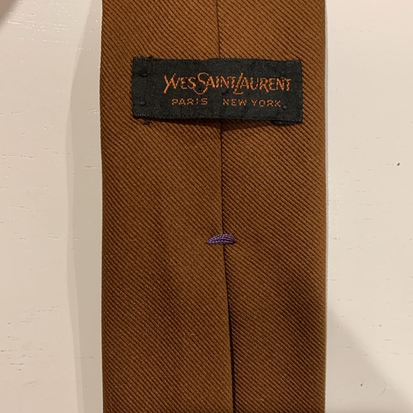 YVES SAINT LAURENT TIE GOLDEN BROWN - Picture 3 of 5